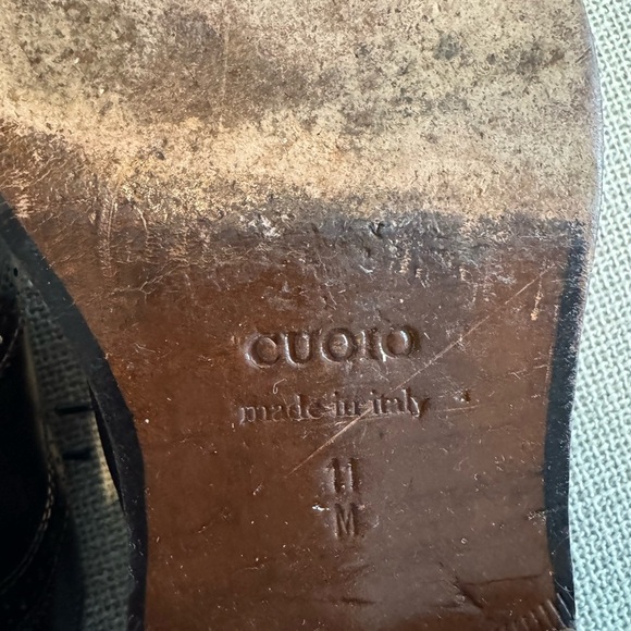 Classic Black Leather Men's Dress Shoes 11 - Picture 9 of 9